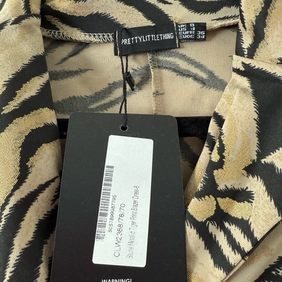 Metallic tiger Print Button-Up blazer Dress - Picture 7 of 7